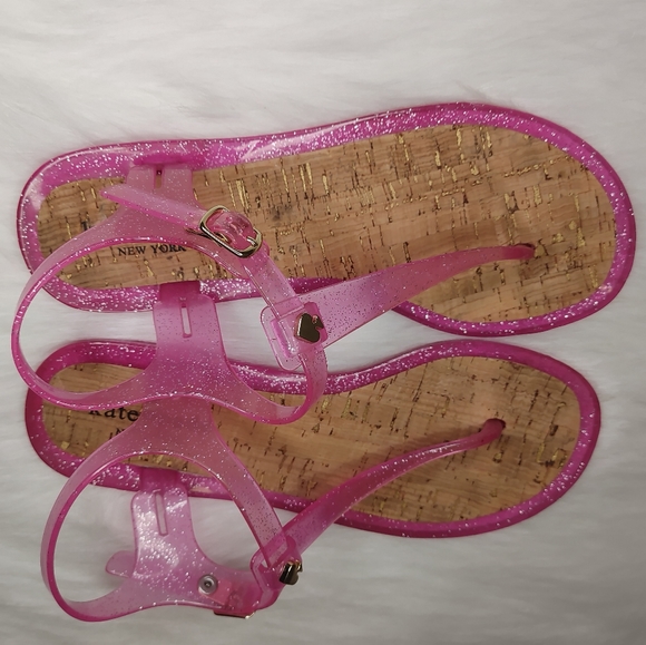 kate spade Shoes Kate Spade Pink Sparkle Jelly Sandals Poshmark